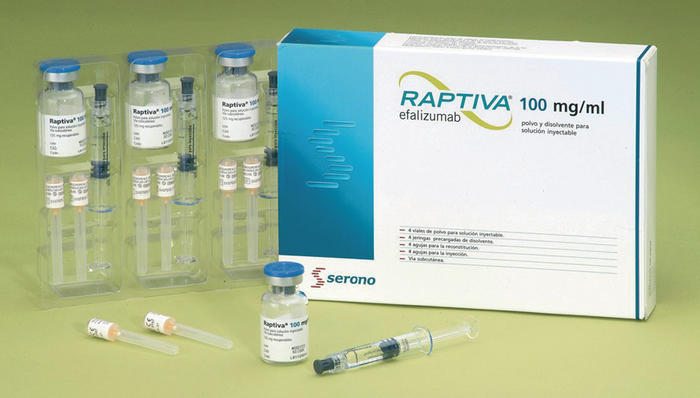 RAPTIVA [efalizumab] For injection, subcutaneous WARNING ...