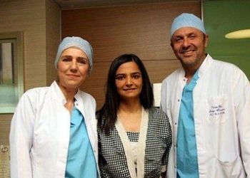 10 cm boyutundaki miyom’dan robotik cerrahi ile alındı