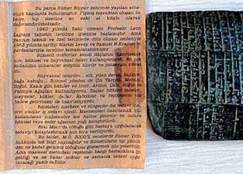 Sümerler dönemine ait 5 bin yıllık tıp reçetesi ele geçirildi